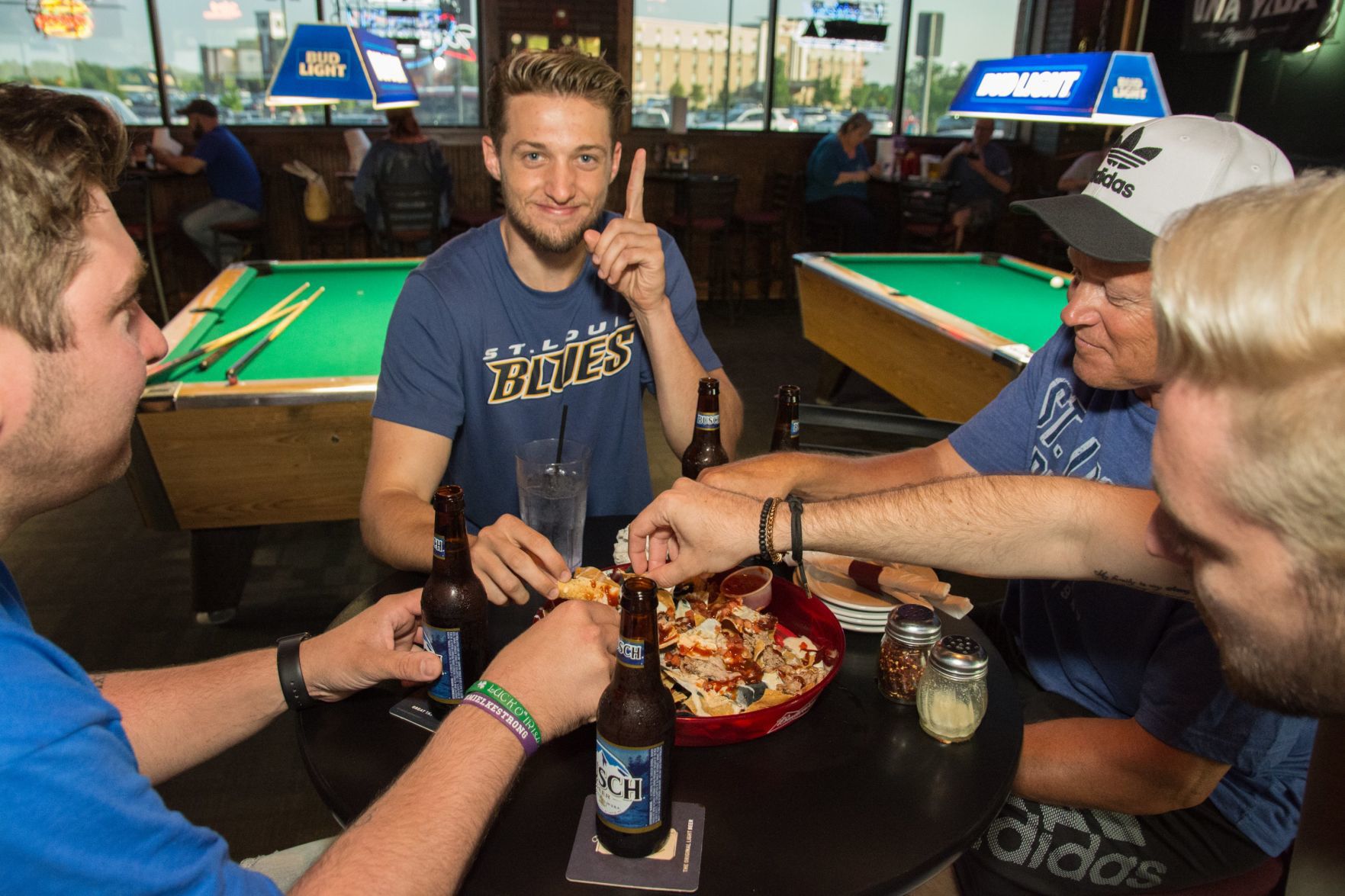 Blues Fans at Hotshots Wentzville during the Stanley Cup Final Game 1